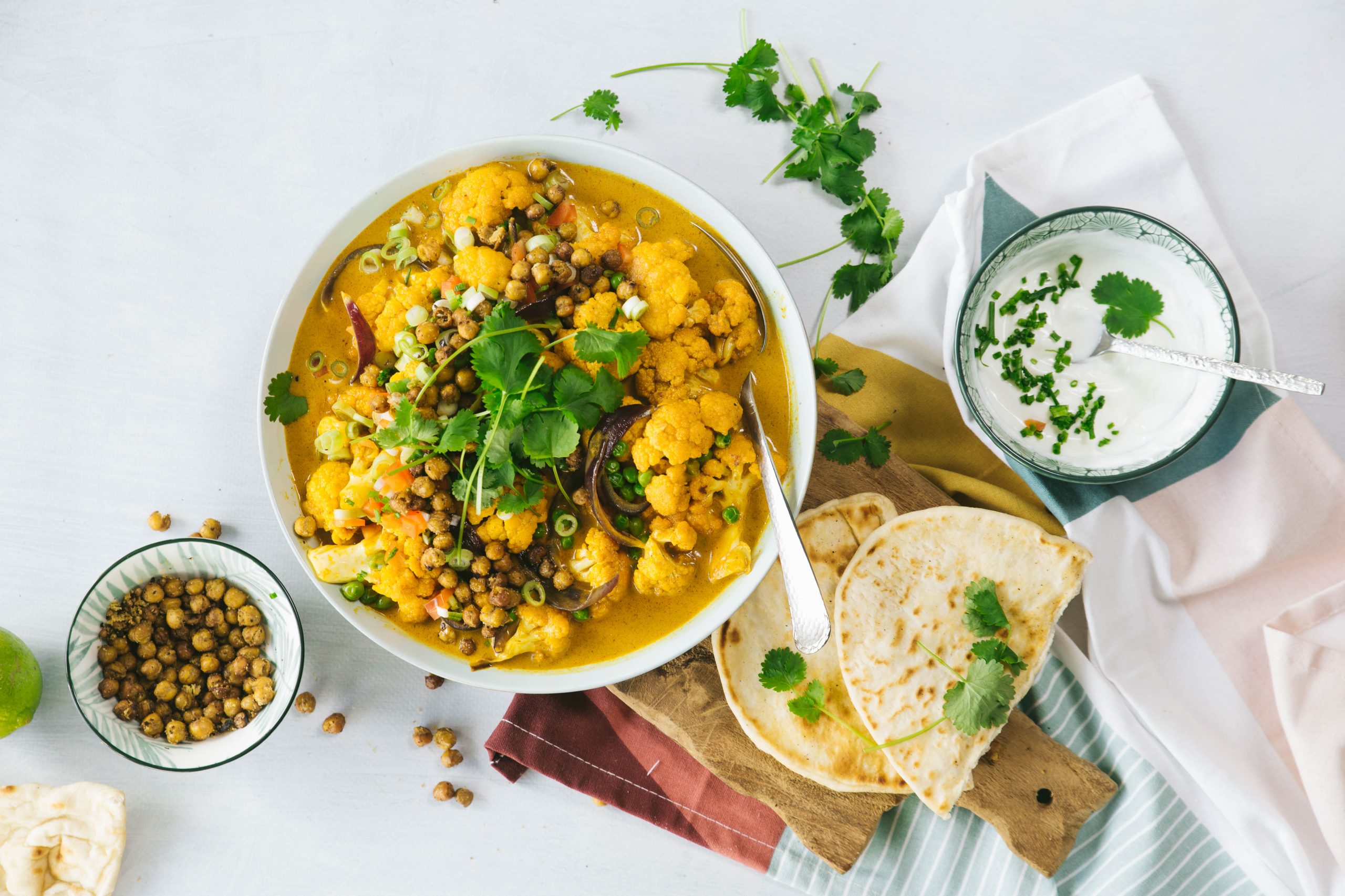 Curry jaune thaï avec chou-fleur